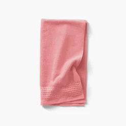 Carré Blanc Serviette de toilette bouclette de coton biologique Source pétale| Serviettes De Toilette