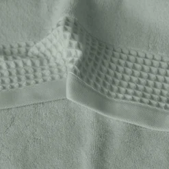 Carré Blanc Serviette de toilette bouclette de coton biologique Source lichen| Serviettes De Toilette