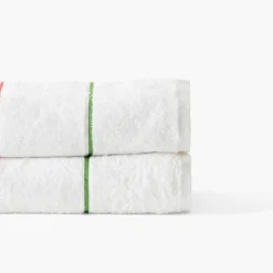 Carré Blanc Serviette de toilette coton Rosella blanc| Serviettes De Toilette