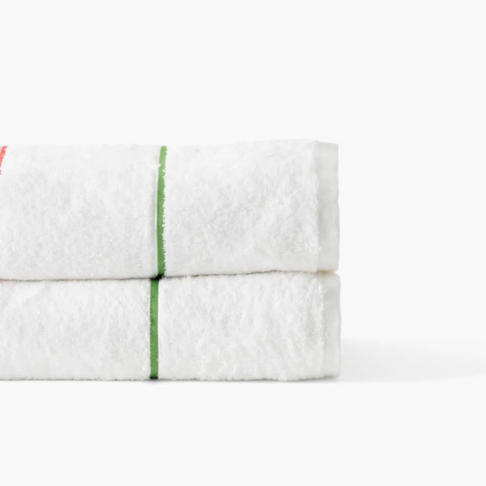 Carré Blanc Serviette de toilette coton Rosella blanc| Serviettes De Toilette