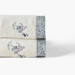 Carré Blanc Serviette de toilette coton bio Dandine ivoire|Enfant Serviettes De Toilette