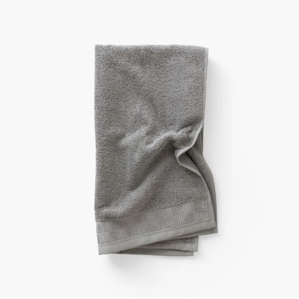 Carré Blanc Serviette de toilette coton Titane gris étain| Serviettes De Toilette