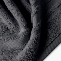 Carré Blanc Serviette de toilette coton Lola II ardoise| Serviettes De Toilette