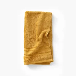 Carré Blanc Serviette de toilette coton Lola II miel| Serviettes De Toilette