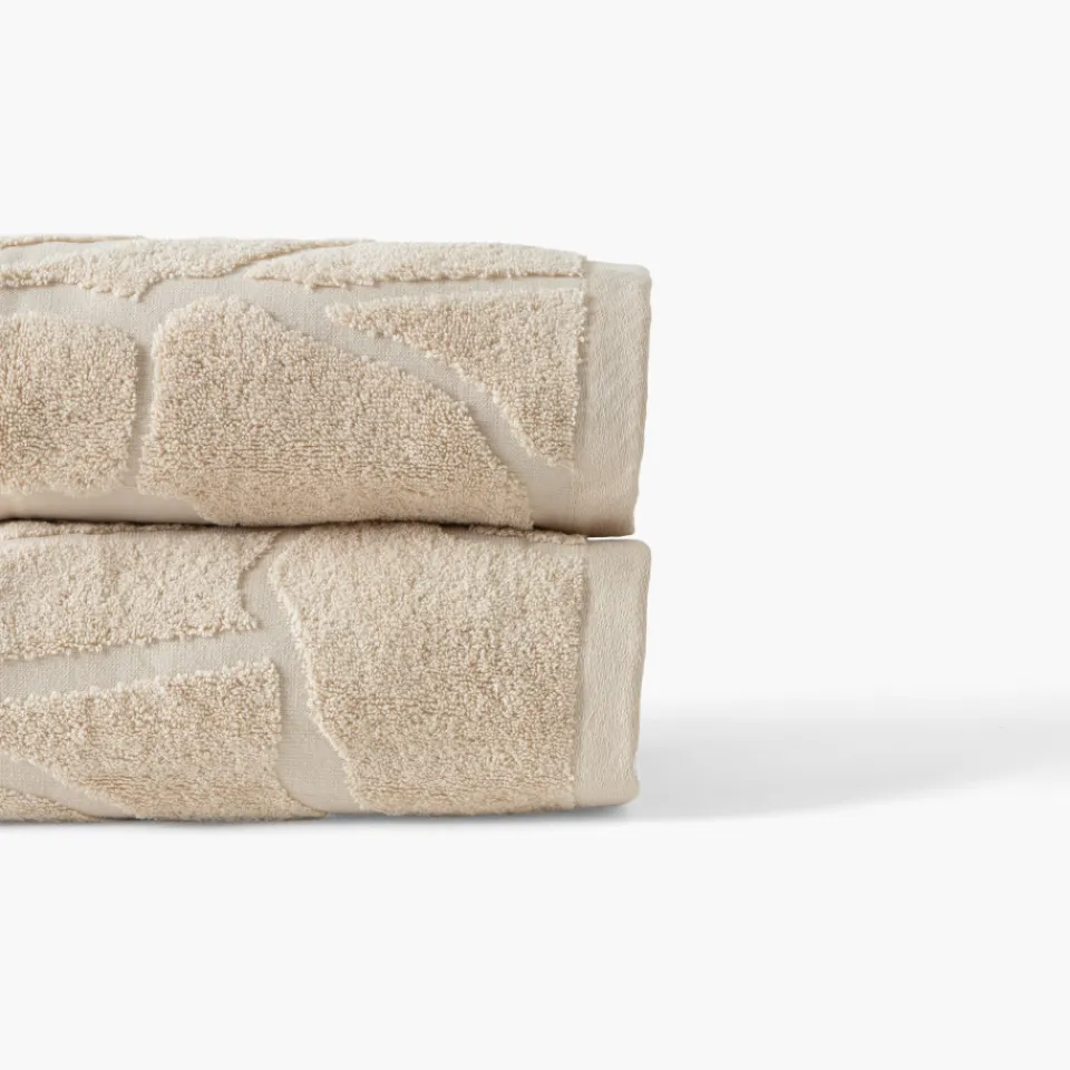 Carré Blanc Serviette de toilette coton bio Gisèle| Serviettes De Toilette