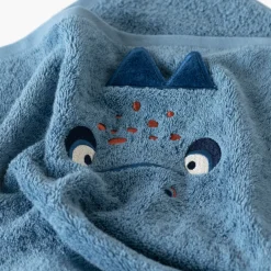 Carré Blanc Serviette de toilette coton Happyful bleu céleste|Enfant Serviettes De Toilette