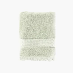 Carré Blanc Serviette de toilette coton biologique Anya tilleul| Serviettes De Toilette