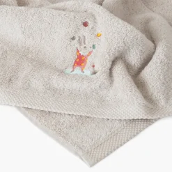 Carré Blanc Serviette de toilette coton Féeries ivoire|Enfant Serviettes De Toilette