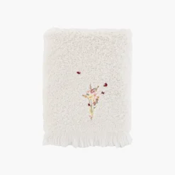 Carré Blanc Serviette de toilette coton biologique Raphia ivoire|Enfant Serviettes De Toilette
