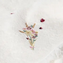 Carré Blanc Serviette de toilette coton biologique Raphia ivoire|Enfant Serviettes De Toilette