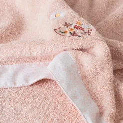 Carré Blanc Serviette de toilette coton bio Illumine vieux rose|Enfant Serviettes De Toilette