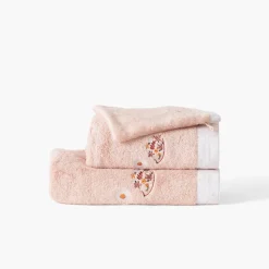 Carré Blanc Serviette de toilette coton bio Illumine vieux rose|Enfant Serviettes De Toilette