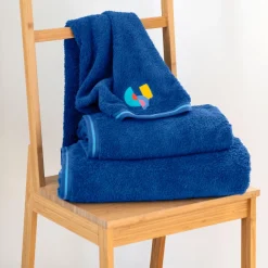 Carré Blanc Serviette de toilette coton Circles| Serviettes De Toilette