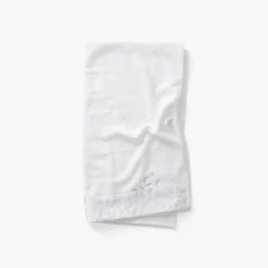 Carré Blanc Serviette de toilette coton et viscose de bambou Equinoxe neige| Serviettes De Toilette