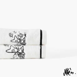 Carré Blanc Serviette de toilette coton Jakè x|Homme Coffrets Cadeaux|Serviettes De Toilette