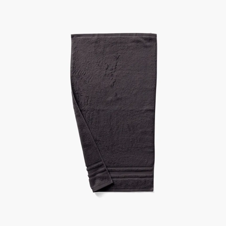 Carré Blanc Serviette de toilette coton Lola II anthracite| Serviettes De Toilette