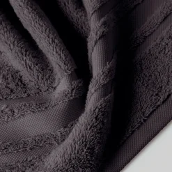 Carré Blanc Serviette de toilette coton Lola II anthracite| Serviettes De Toilette