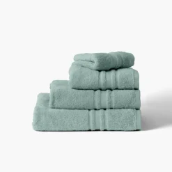 Carré Blanc Serviette de toilette coton Lola II argile| Serviettes De Toilette