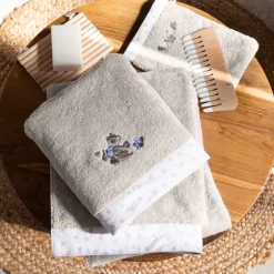 Carré Blanc Serviette de toilette coton biologique Devine lin|Enfant Serviettes De Toilette