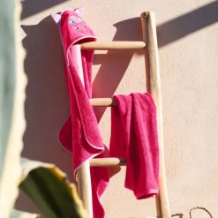 Carré Blanc Serviette de toilette coton Beachful fuchsia|Enfant Serviettes De Toilette