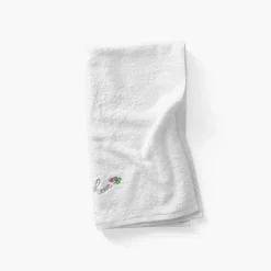 Carré Blanc Serviette de toilette coton et viscose de bambou Eloges blanc| Serviettes De Toilette
