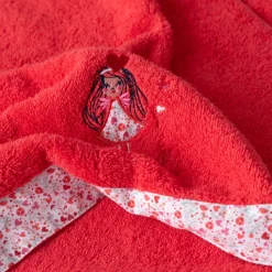 Carré Blanc Serviette de toilette coton bio Mes rêves rouge tendre|Enfant Serviettes De Toilette