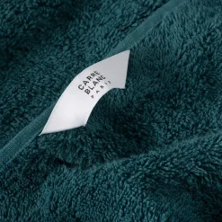 Carré Blanc Serviette de toilette coton Eclats bleu pétrole| Serviettes De Toilette