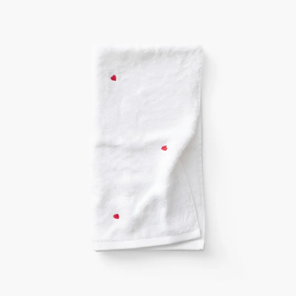 Carré Blanc Serviette de toilette coton Adore blanc| Serviettes De Toilette