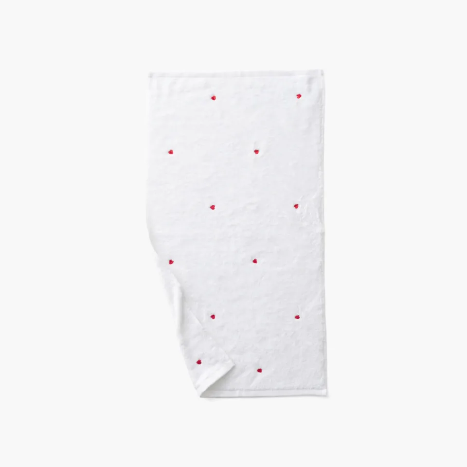 Carré Blanc Serviette de toilette coton Adore blanc| Serviettes De Toilette