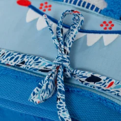 Carré Blanc Serviette de toilette coton Beachful azur|Enfant Serviettes De Toilette