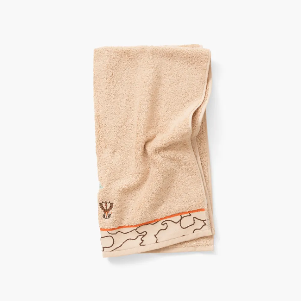 Carré Blanc Serviette de toilette coton bio Safari|Enfant Serviettes De Toilette