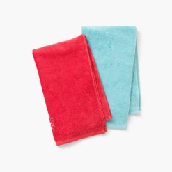 Carré Blanc Serviette de toilette coton Atlantis corail|Enfant Serviettes De Toilette