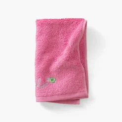 Carré Blanc Serviette de toilette coton et viscose de bambou Eloges rose| Serviettes De Toilette