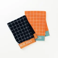 Carré Blanc Serviette de toilette joueur•se coton bio Roland-Garros 2023 marine| Serviettes De Toilette