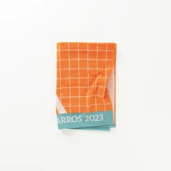 Carré Blanc Serviette de toilette joueur•se coton bio Roland-Garros 2023 terre battue| Serviettes De Toilette