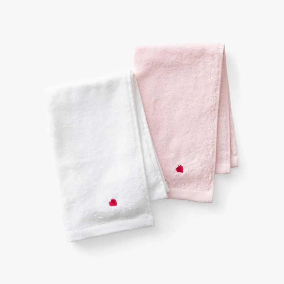 Carré Blanc Serviette invité coton Adore blanc| Serviettes Invité