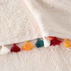 Carré Blanc Serviette invité coton Eclats naturel| Serviettes Invité