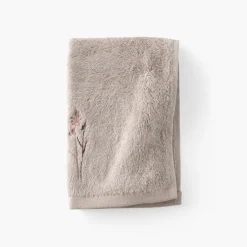 Carré Blanc Serviette invité coton et viscose de bambou Aura taupe|Femme Coffrets Cadeaux|Serviettes Invité