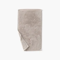 Carré Blanc Serviette invité coton et viscose de bambou Aura taupe|Femme Coffrets Cadeaux|Serviettes Invité