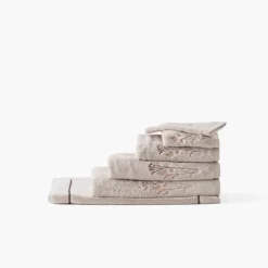 Carré Blanc Serviette invité coton et viscose de bambou Aura taupe|Femme Coffrets Cadeaux|Serviettes Invité