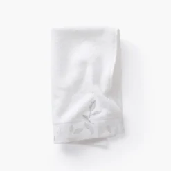 Carré Blanc Serviette invité coton et viscose de bambou Equinoxe neige| Serviettes Invité