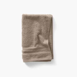 Carré Blanc Serviette invité coton Lola II vison| Serviettes Invité