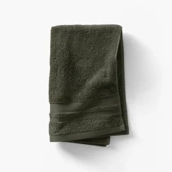 Carré Blanc Serviette invité coton Lola II vert kaki|Homme Coffrets Cadeaux|Serviettes Invité