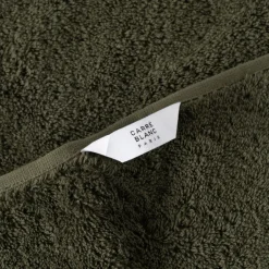 Carré Blanc Serviette invité coton Lola II vert kaki|Homme Coffrets Cadeaux|Serviettes Invité