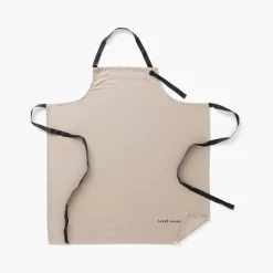 Carré Blanc Tablier de cuisine coton Signature grège|Femme Coffrets Cadeaux