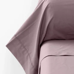 Carré Blanc Taie de traversin percale de coton Neo poudre| Taies De Traversin