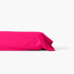 Carré Blanc Taie de traversin percale de coton Neo magenta| Taies De Traversin