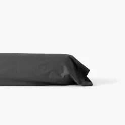 Carré Blanc Taie de traversin percale de coton Neo anthracite| Taies De Traversin