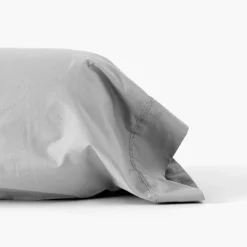 Carré Blanc Taie de traversin percale de coton Neo gris| Taies De Traversin