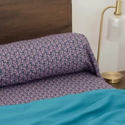 Carré Blanc Taie de traversin pur coton Bombay| Taies De Traversin